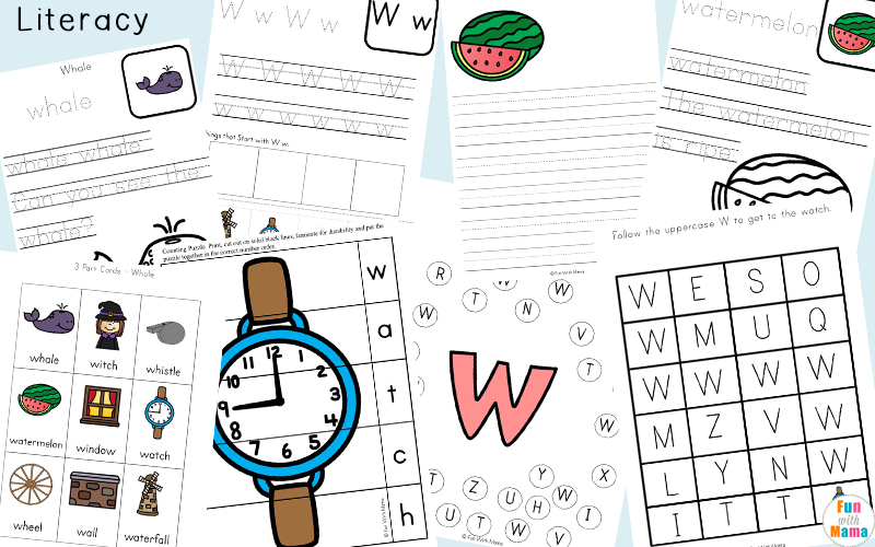 letter w worksheets for kindergarten