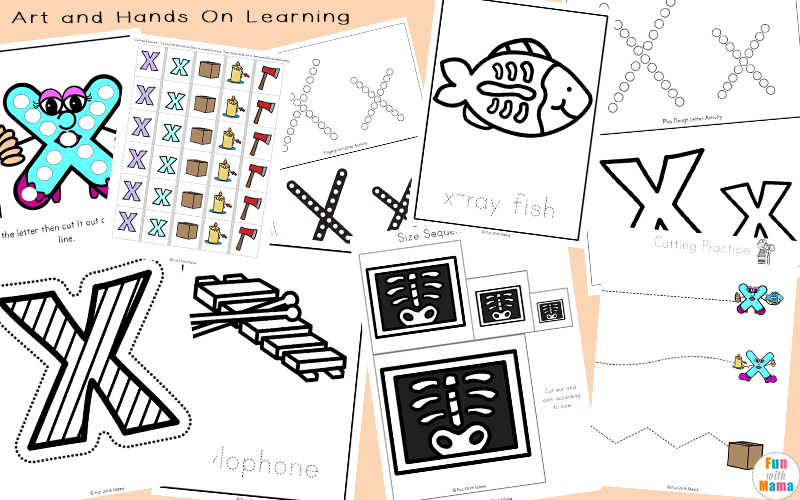 free letter x worksheets for preschool and toddlers