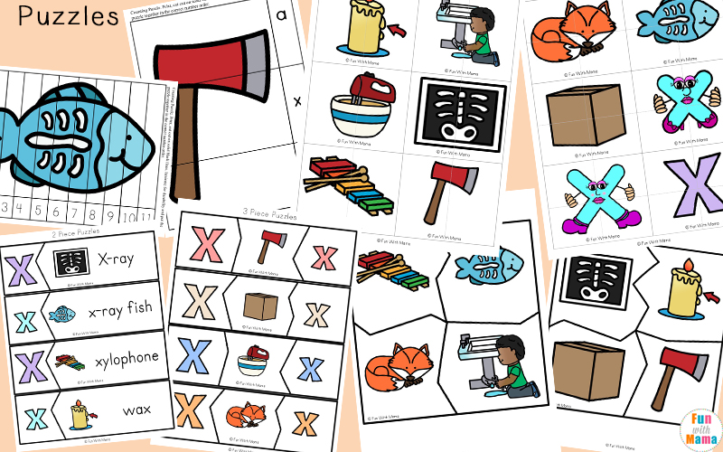 Letter X Worksheets For Preschool + Kindergarten  Fun with Mama