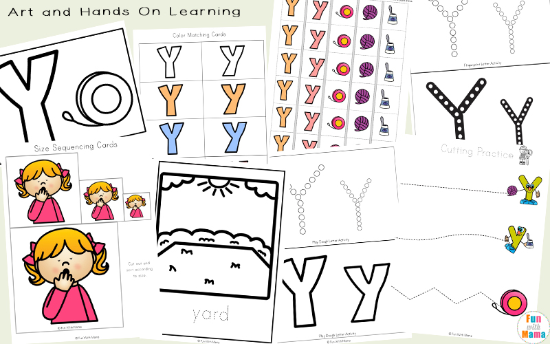 letter y coloring pages