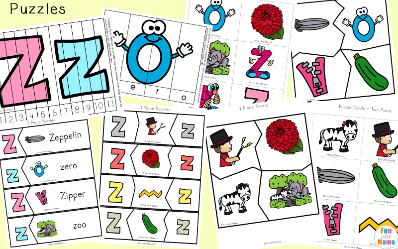 Letter of the week: LETTER Z-NO PREP WORKSHEETS- LETTER Z Alphabet Lore  theme