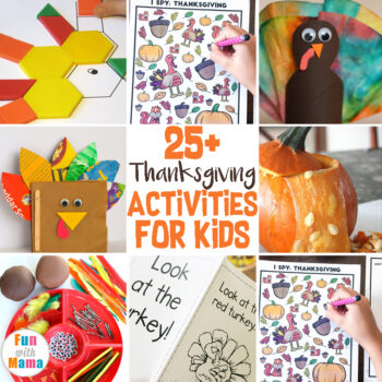 Thanksgiving Activities For Kids: Science, Sensory, Gross Motor, Literacy, Math and Crafts.