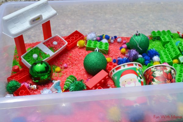 Christmas Sensory Bin - Fun with Mama