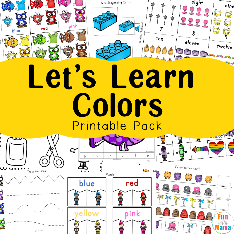 Learning Colors With Fun Color Themed Printable Worksheets - Fun with Mama