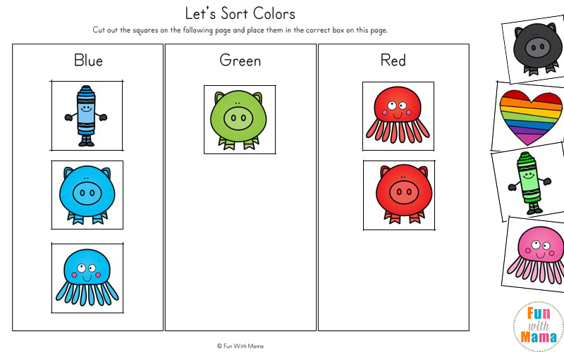 color activities for toddlers