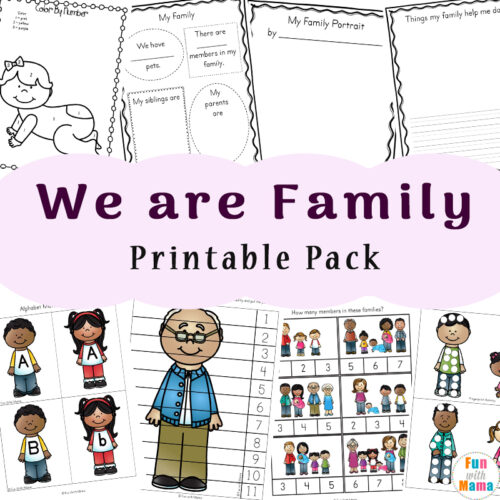 Family Introduction Worksheet Family Theme Preschool Activities + Worksheets For Kindergarten - Fun ...
