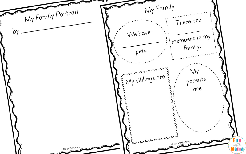 My Family Chart For Kindergarten