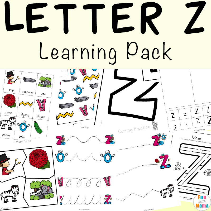 Letter of the week: LETTER Z-NO PREP WORKSHEETS- LETTER Z Alphabet Lore theme