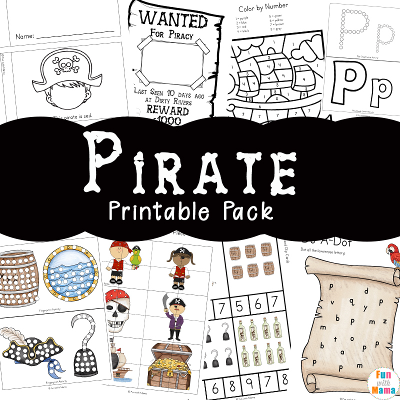 Pirate coloring games and activities for kids
