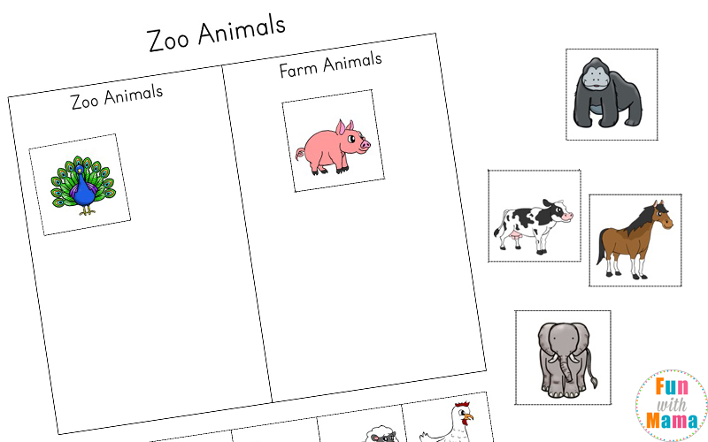 Zoo Animal Activities For Preschoolers + Kindergarteners - Fun with Mama
