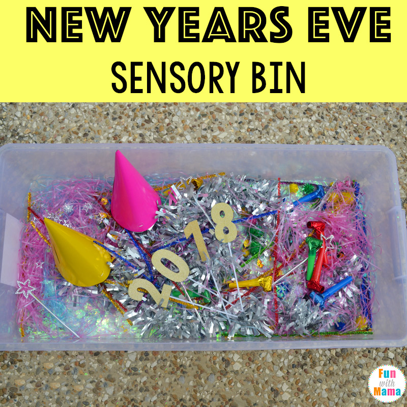 New Year's Eve Sensory Bin - Fun with Mama