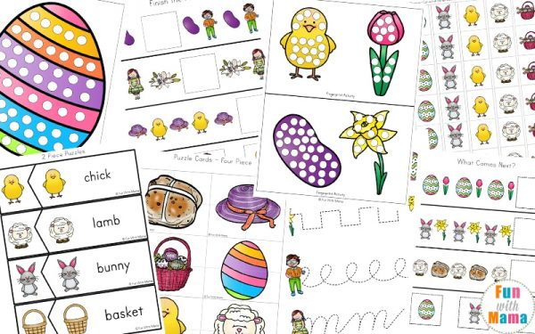 Easter Activities For Toddlers and Preschool Printables - Fun with Mama