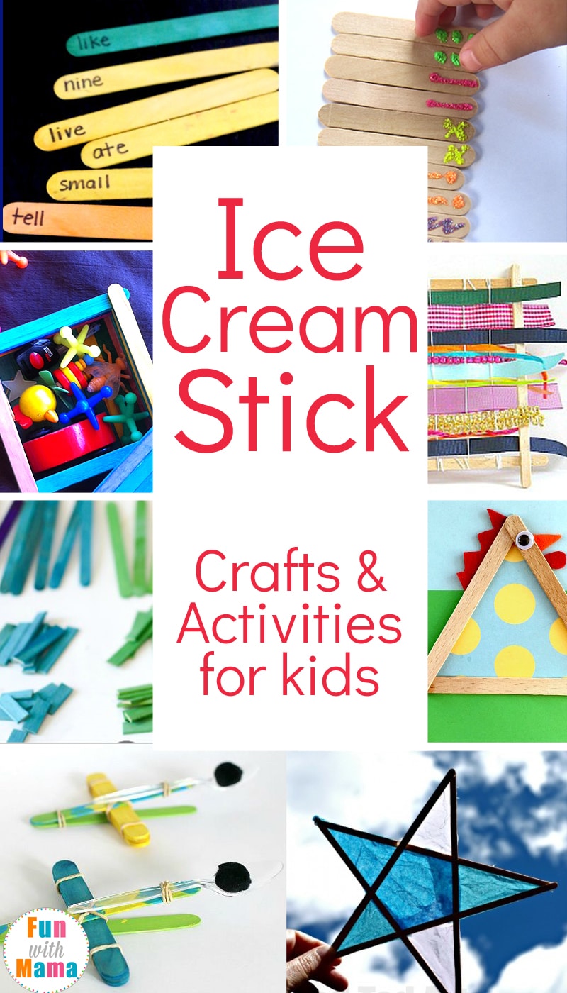 Ice Cream Stick Crafts and Activities