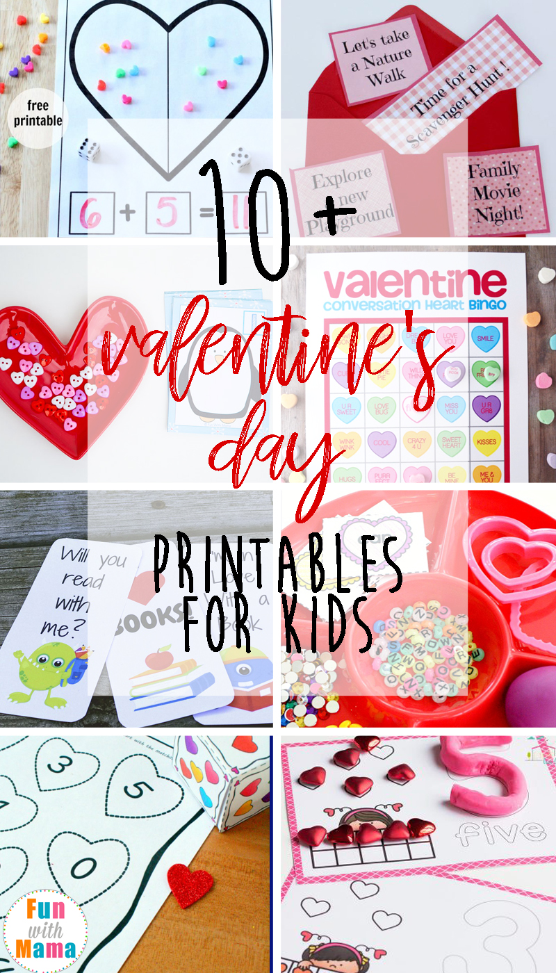 Valentine's Day Printables for Kids. Kids will have fun learning and enjoying the games for Valentine's Day. These are perfect for a class party or at home! 
