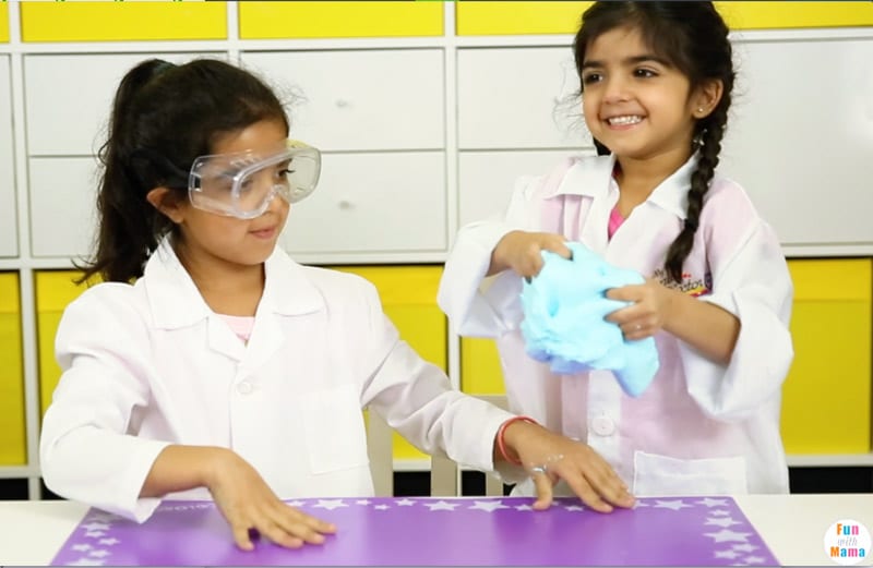 kids playing with slime 