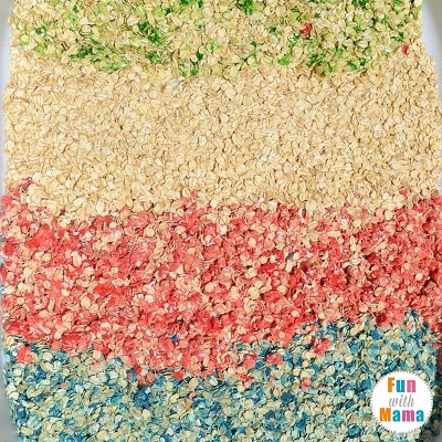 rainbows and butterflies sensory bin 1