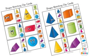 3D Shape Worksheets - Fun with Mama