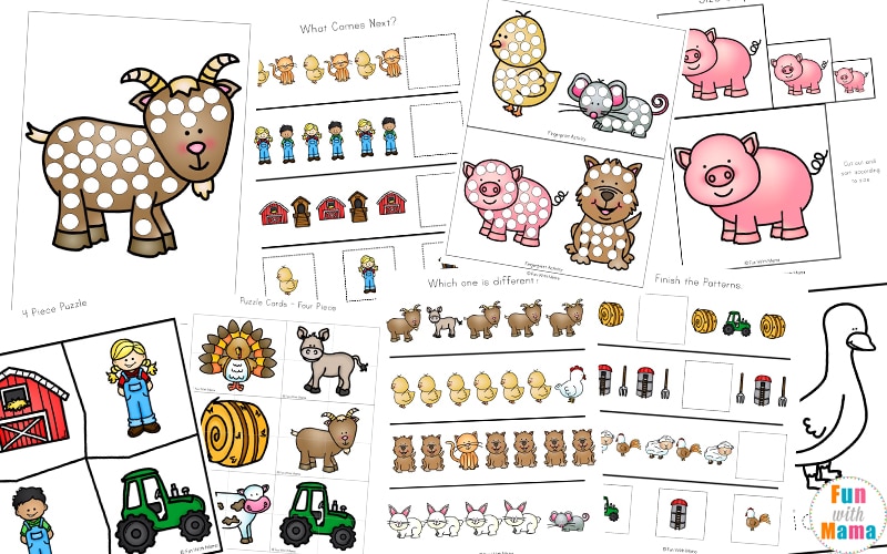 farm animal activities for preschoolers