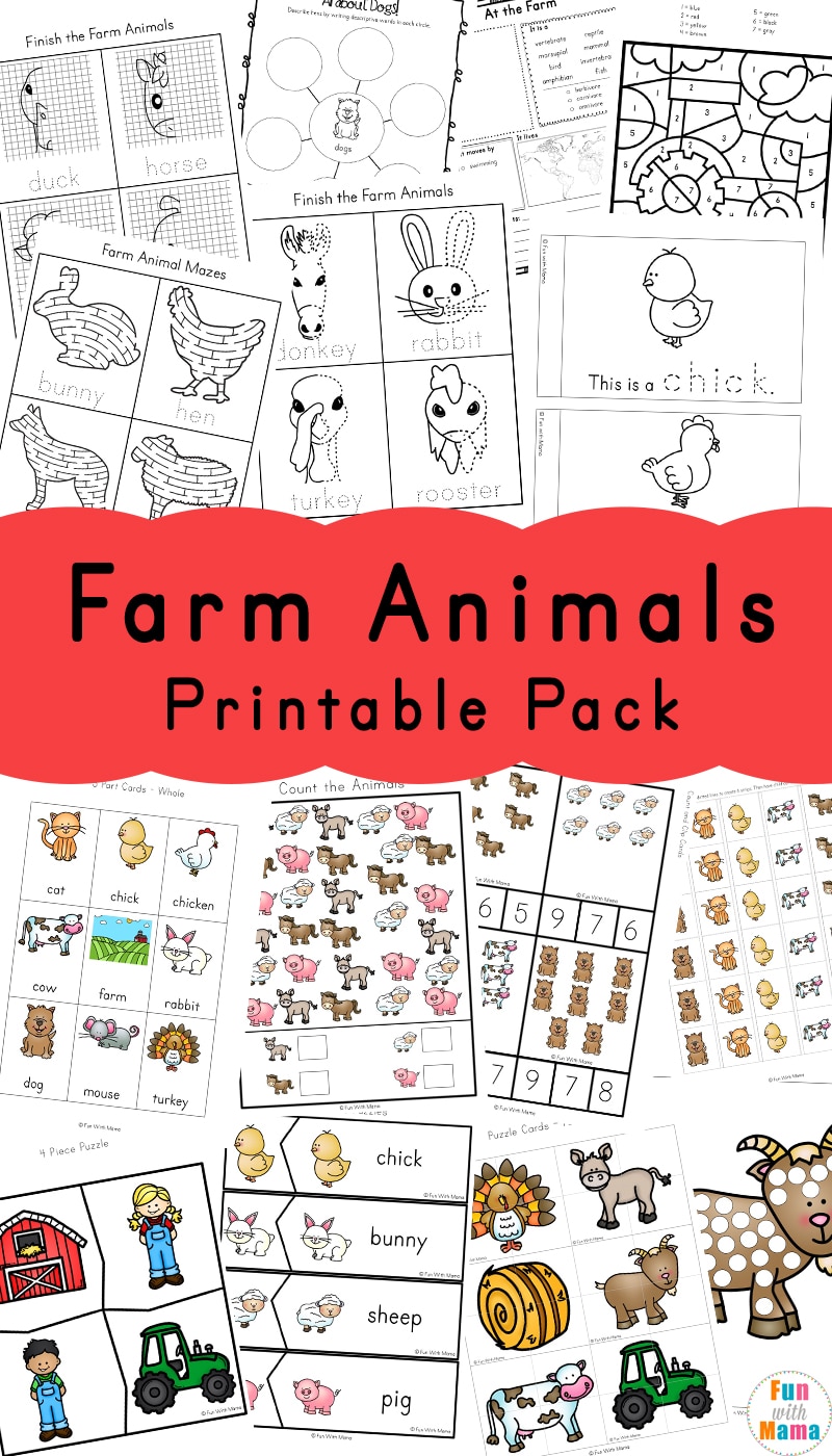 Farm animals activities for preschoolers for your farm theme preschool