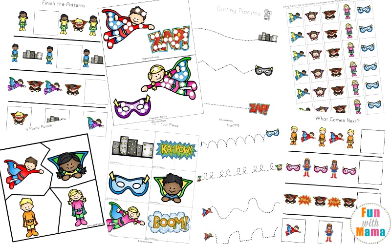 Superhero Paper Craft Worksheets Superheroes Kindergarten