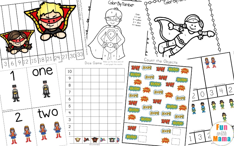 Superhero Games, Coloring Pages + Printables Fun with Mama