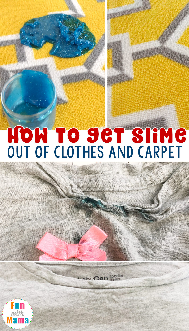 how to get slime out of clothes and carpet