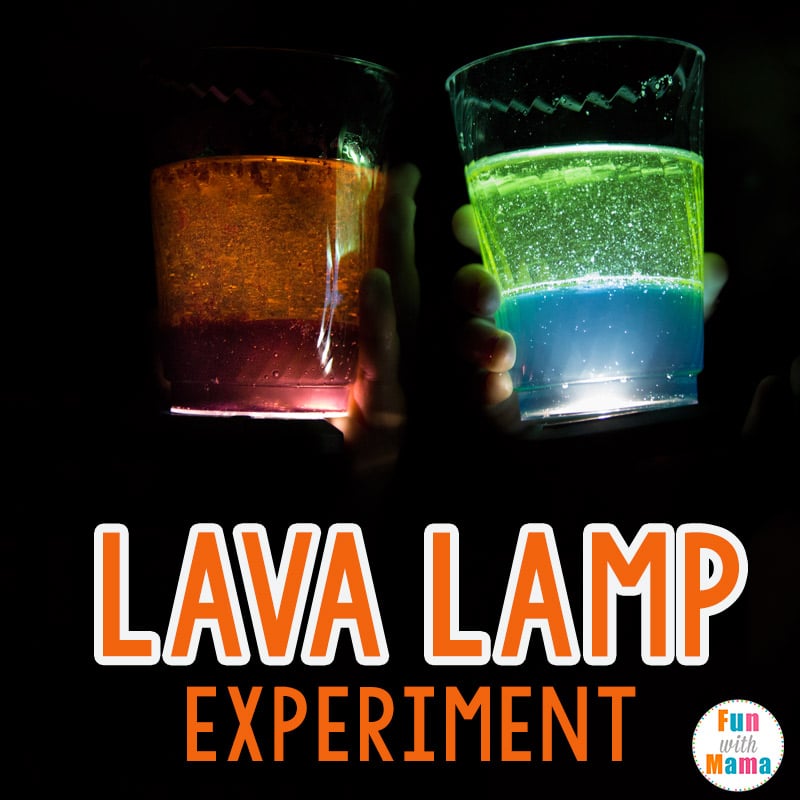 ingredients to make a homemade lava lamp