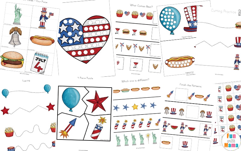 4th of July printable for kids 