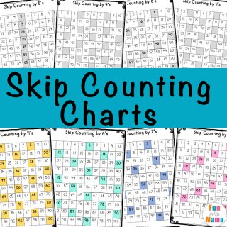 skip counting charts
