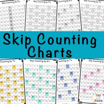 skip counting charts