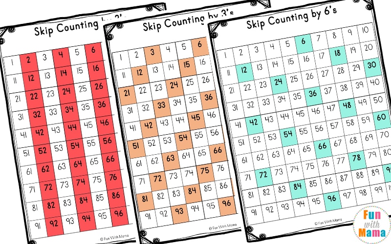 skip counting by 3s