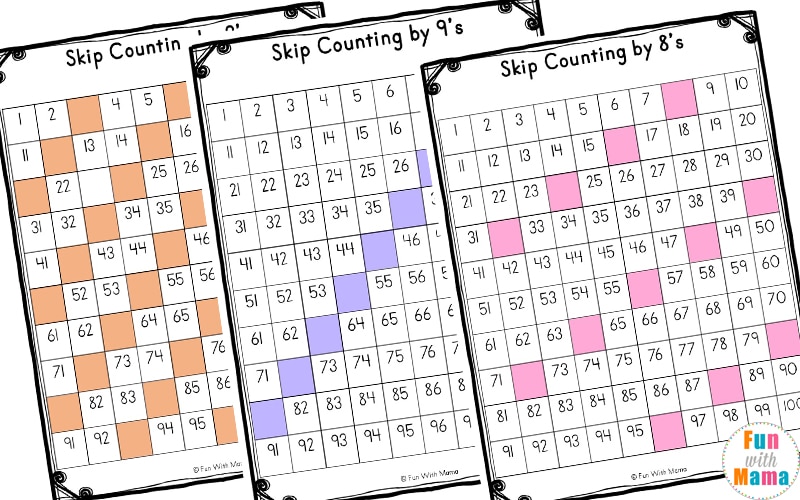 skip counting by 8s