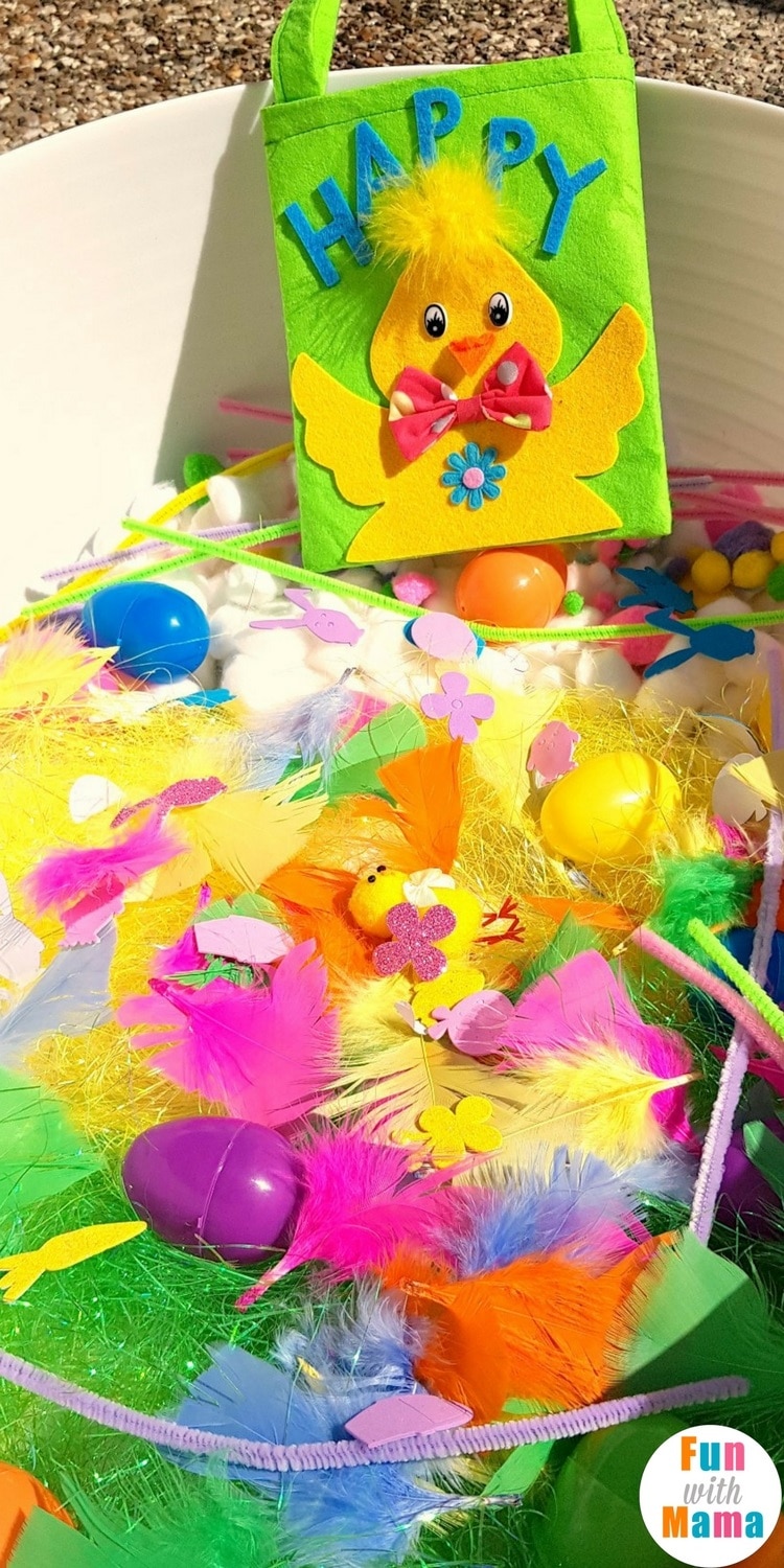 easter sensory bin long view 1