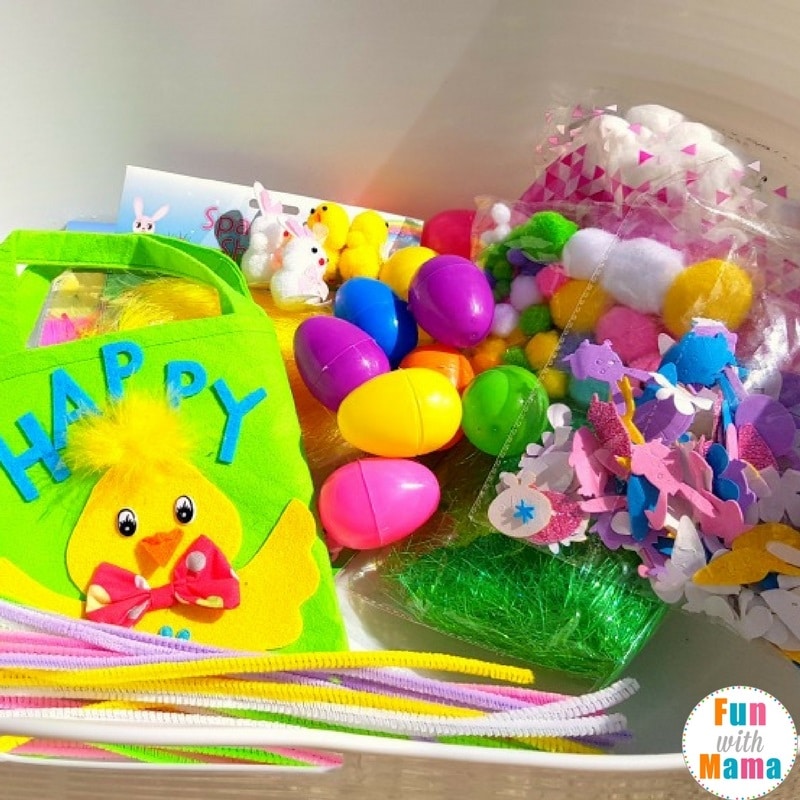 easter sensory bin supplies 1