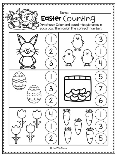 easter counting activity