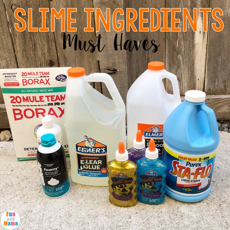 Slime Ingredients - Fun with Mama