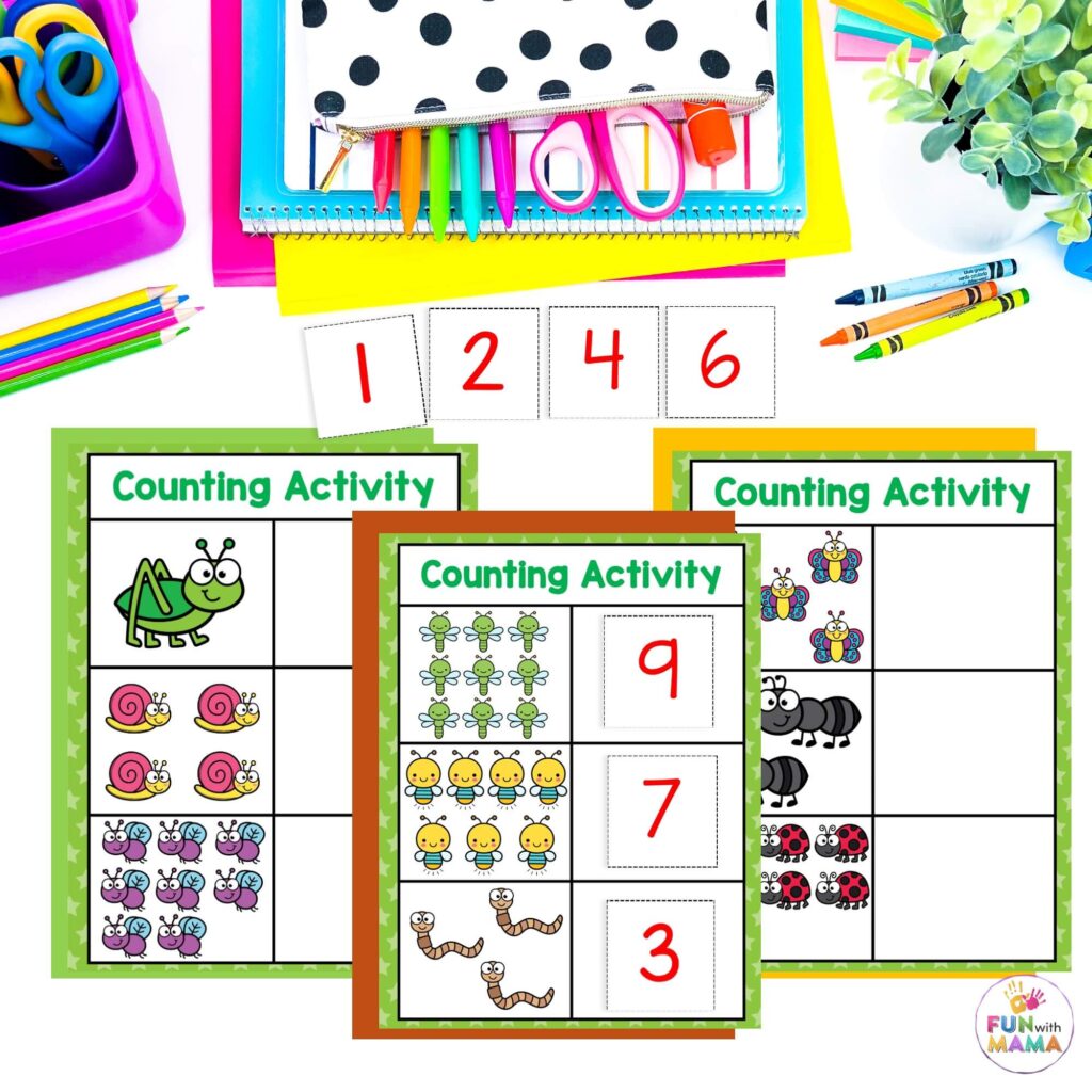 17 Insect Activities Counting Mats