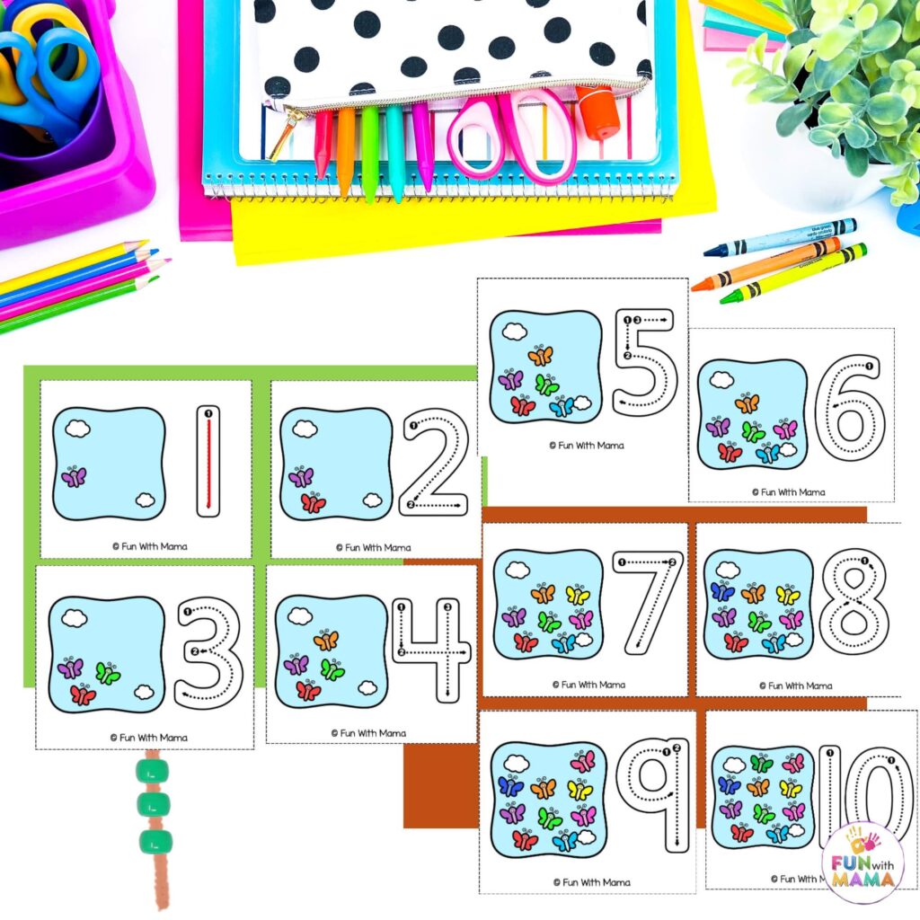 Number Tracing Cards