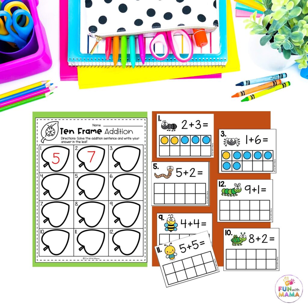 Ten Frame Addition Cards