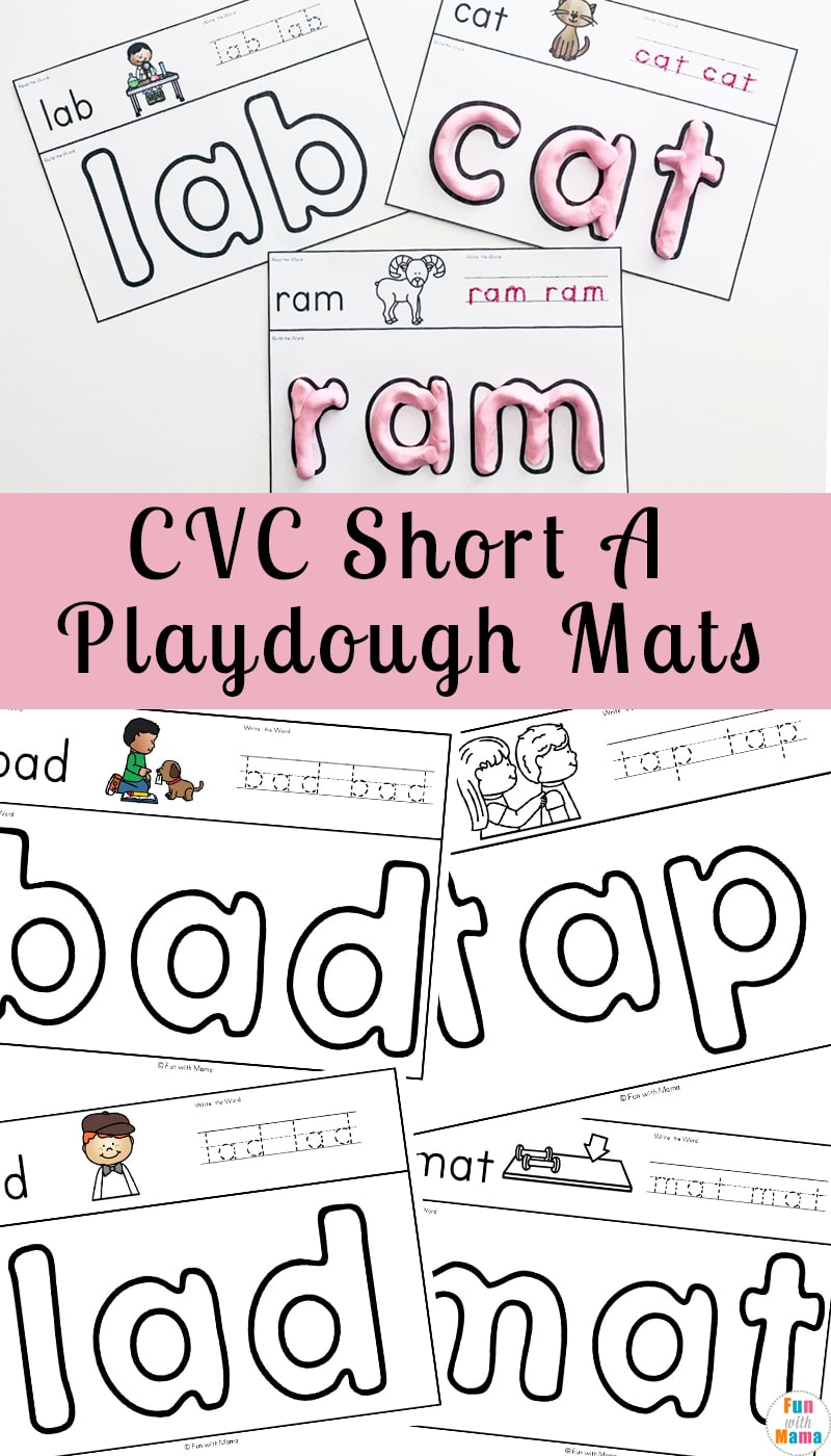 Learning CVC words can be complicated and sometimes downright boring for some kids. Try using these engaging CVC Short A Playdough Mats to encourage your kids to learn!