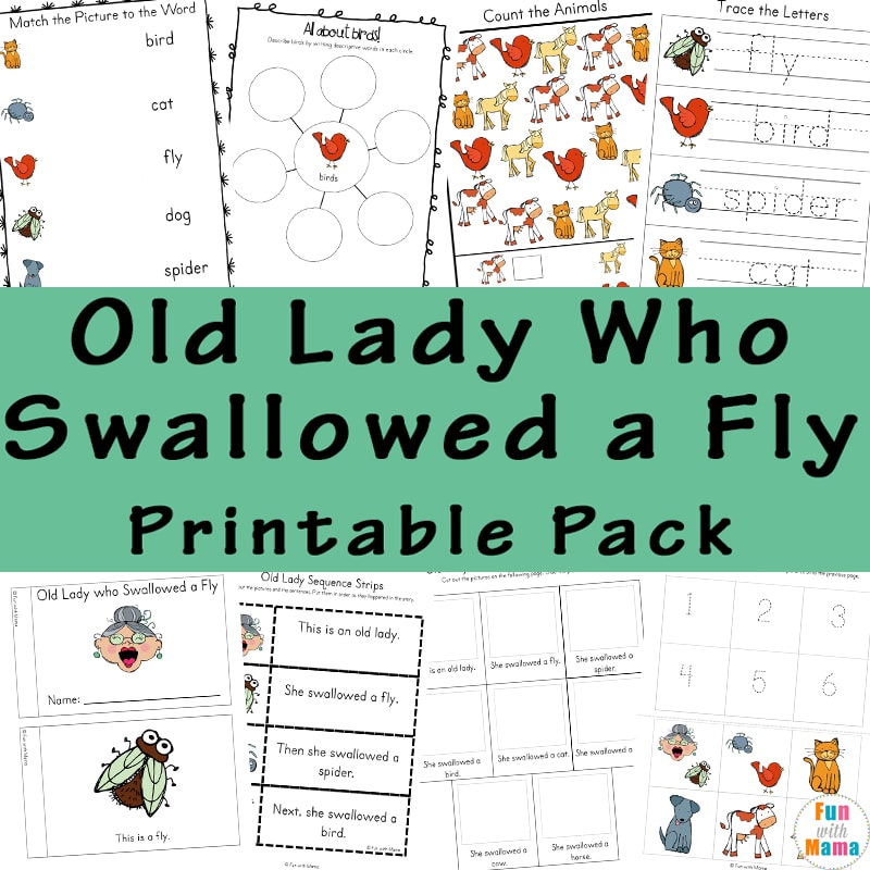 Old Lady Who Swallowed A Fly Activities - Fun with Mama
