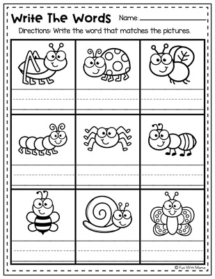 write the words out worksheet