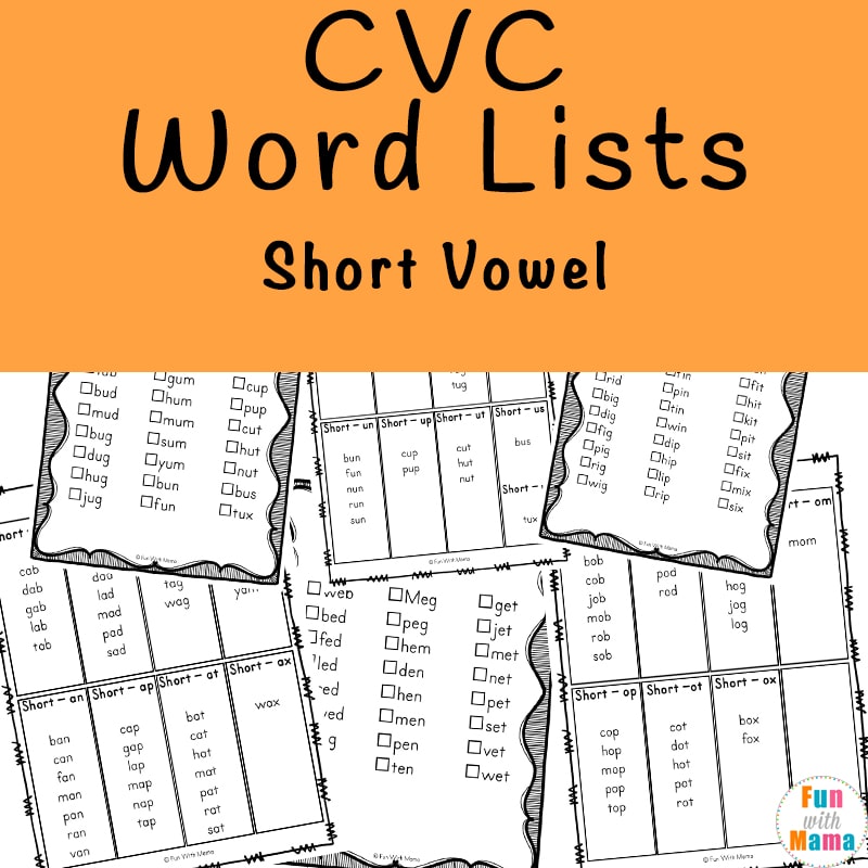 cvc words list 