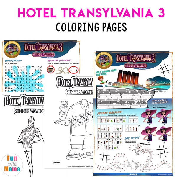Hotel Transylvania 3 Summer Vacation Coloring Pages Fun With Mama Hotel Transylvania 3 Summer Vacation Coloring Pages Fun With Mama
