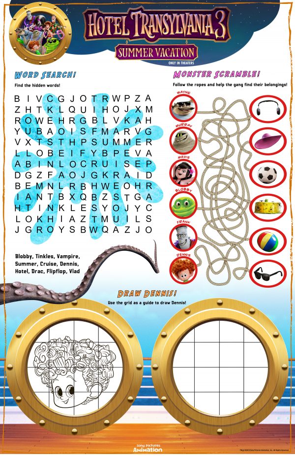 Hotel Transylvania 3 Summer Vacation Coloring Pages - Fun with Mama