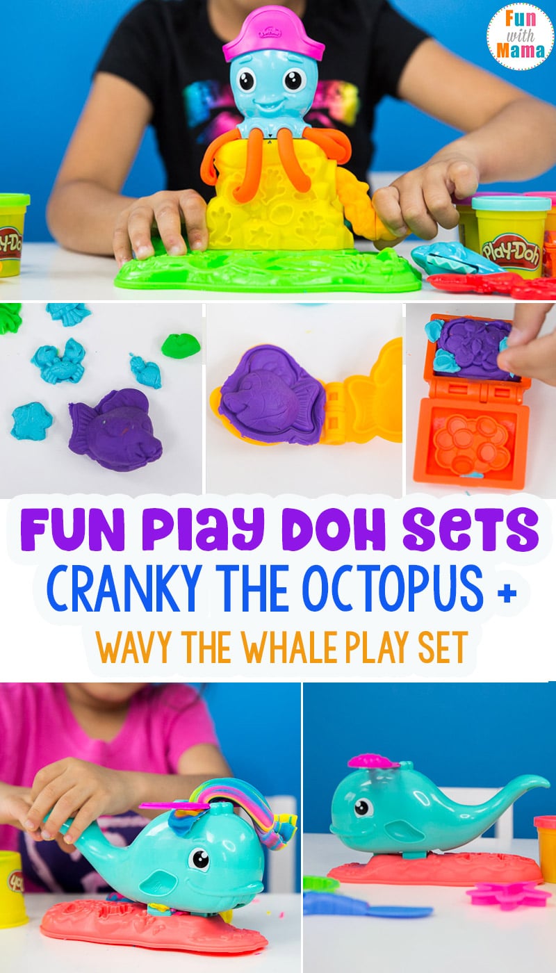 New Play Doh Sets - Cranky The Octopus + Wavy The Whale Playset - Fun with  Mama