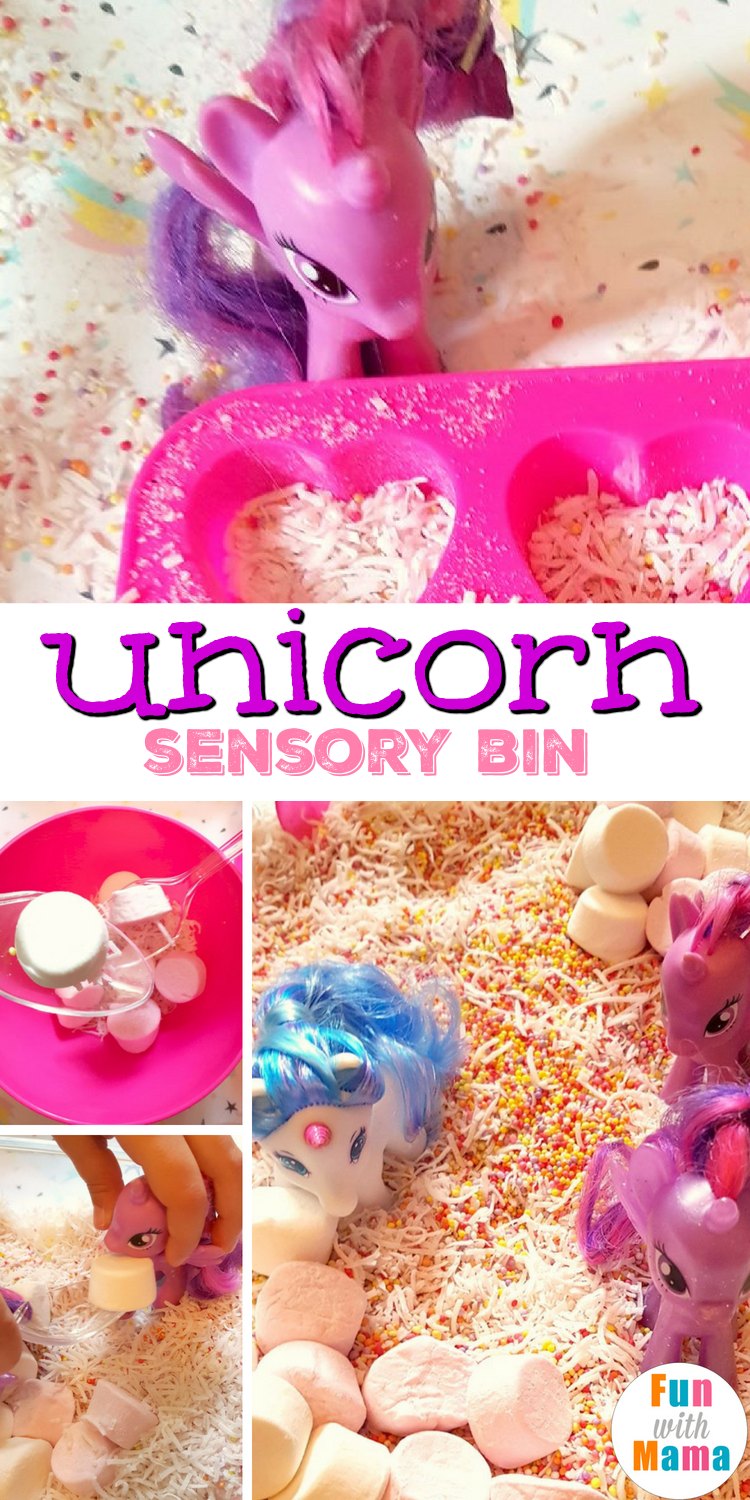 unicorn sensory bin pinterest