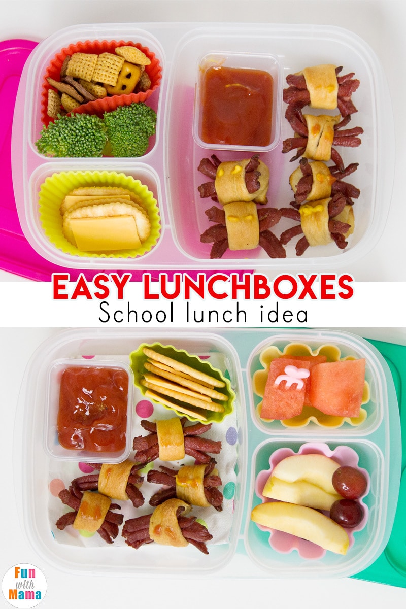Halloween school lunch ideas with easy lunchboxes