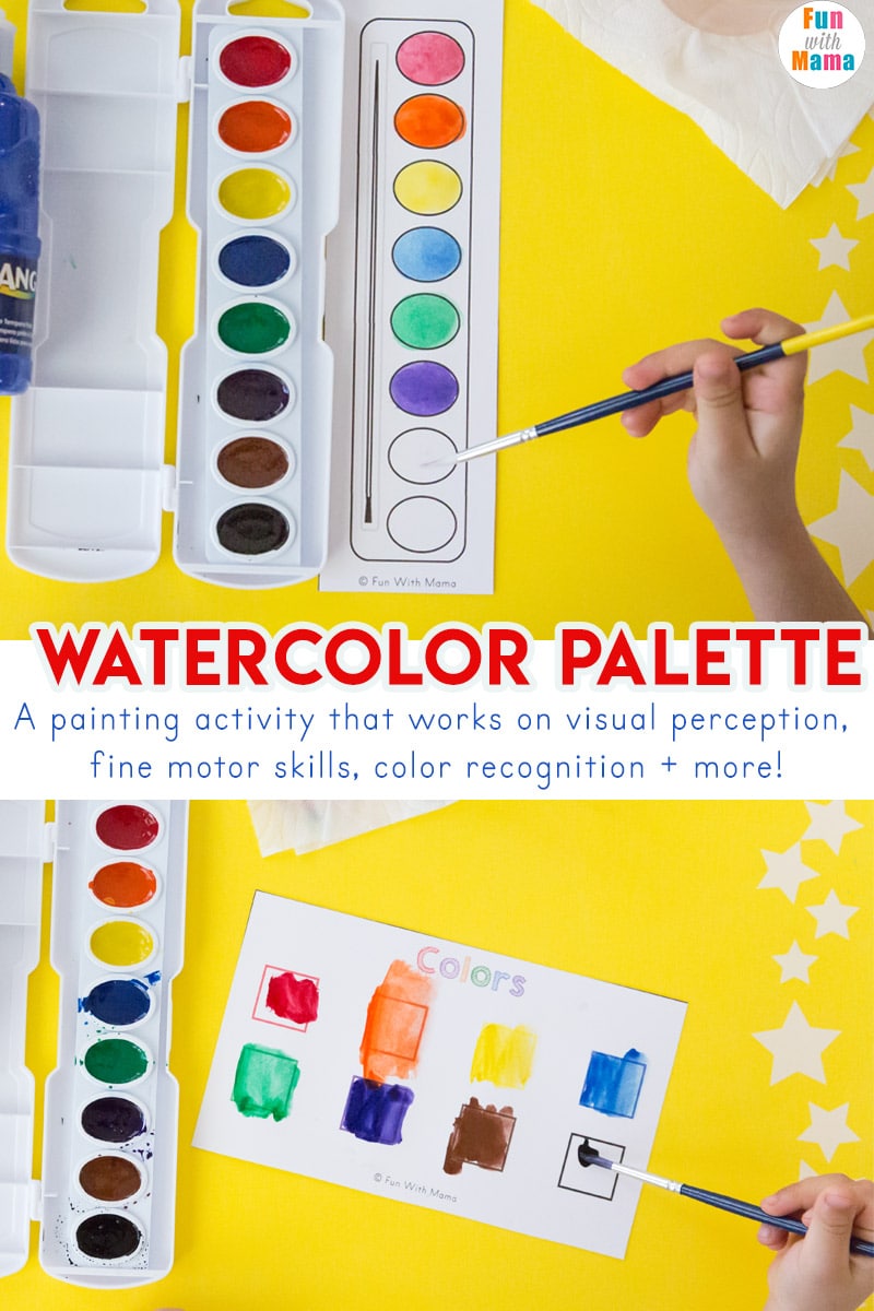 watercolor painting activity for toddlers
