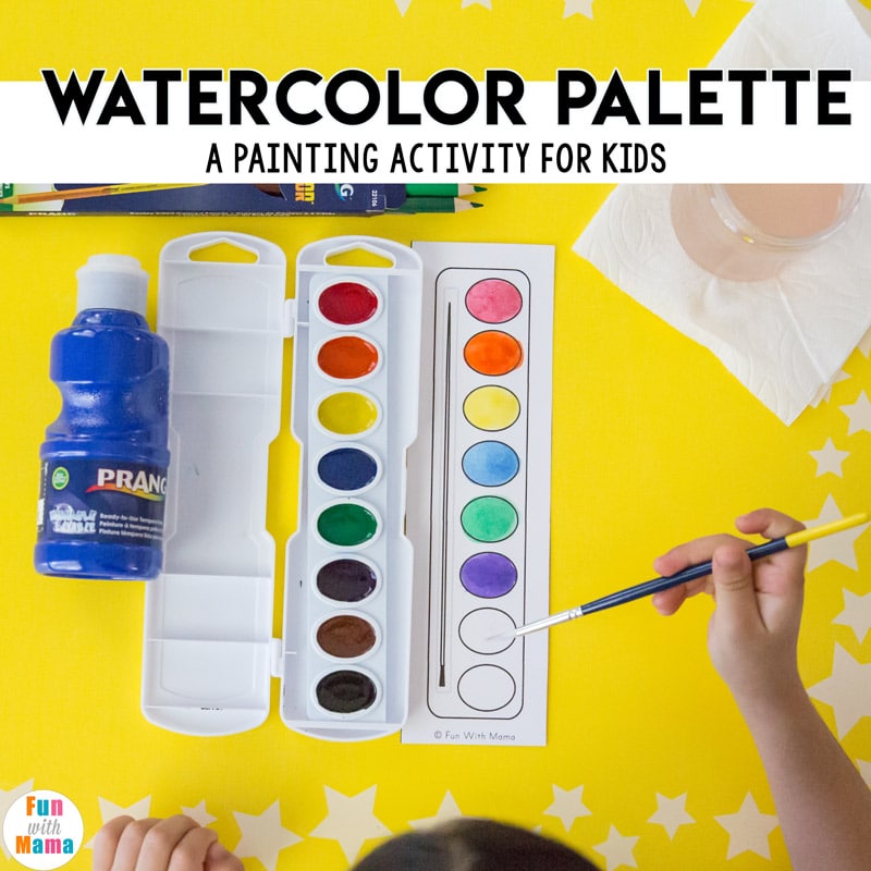 Watercolor Palette Painting Activity For Preschoolers - Fun with Mama